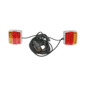 Set lampi LED magnetice 12V pentru remorca, fisa 7 pini, cablu stopuri 2.5m, cablu fisa 7.5m Breckner Germany